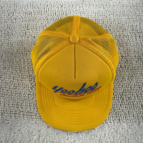 VINTAGE YOOHOO MESH SNAPBACK TRUCKER HAT OSFA GRAPHIC CAP CHOCOLATE DRINK - Picture 2 of 7